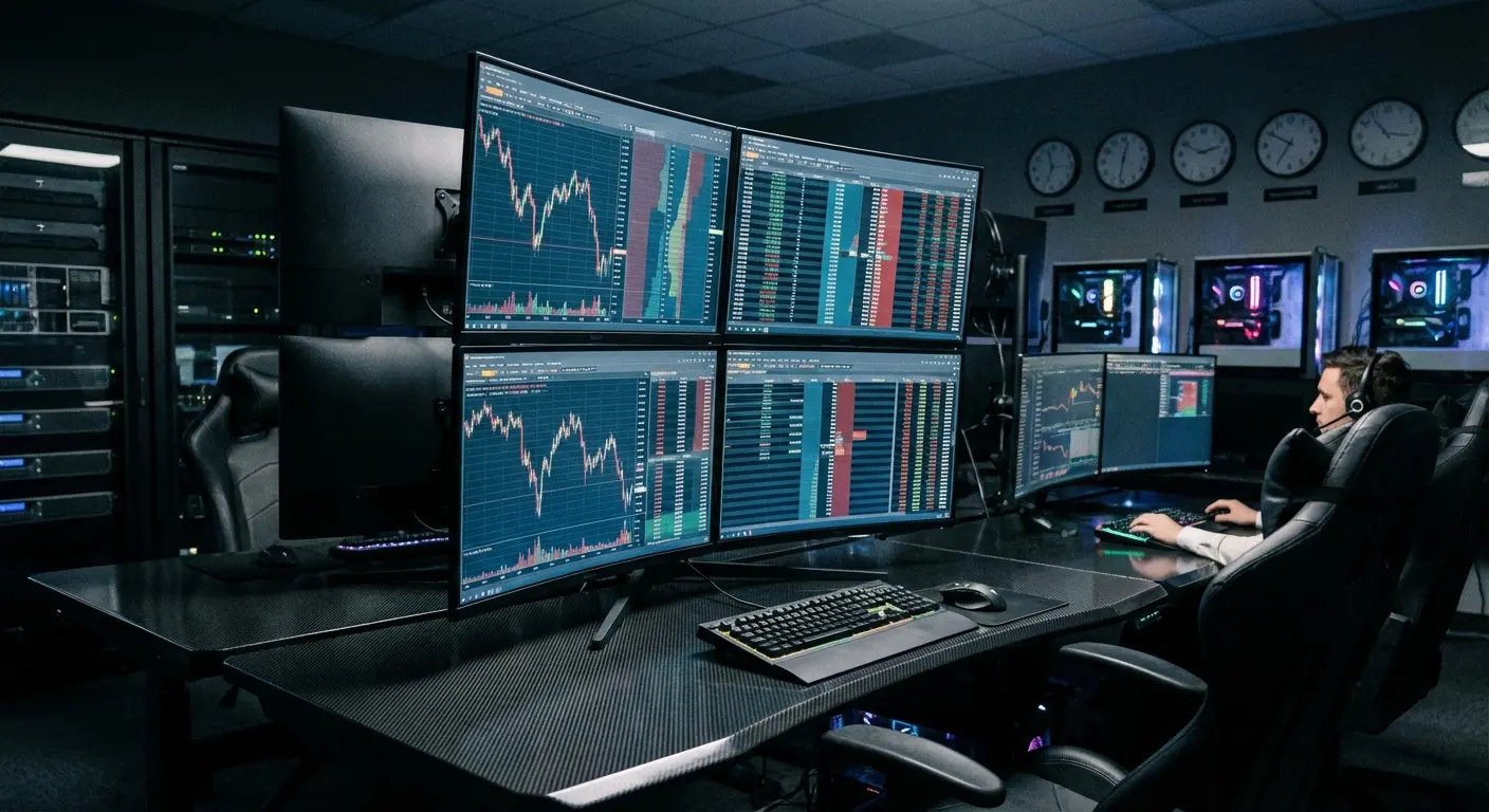 NinjaTrader desktop platform showing advanced futures trading charts