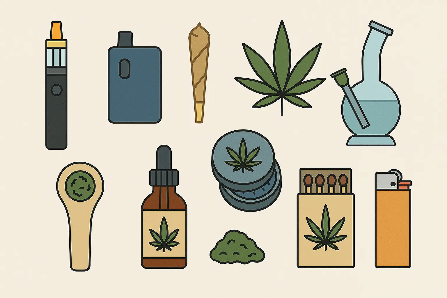 Various consumption methods for Super Silver Haze strain