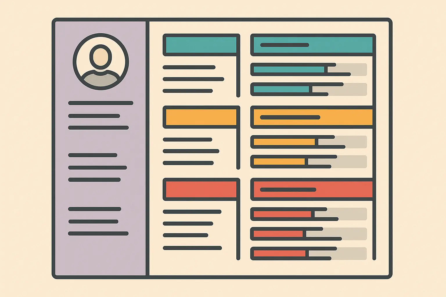 Skills-based resume section organization