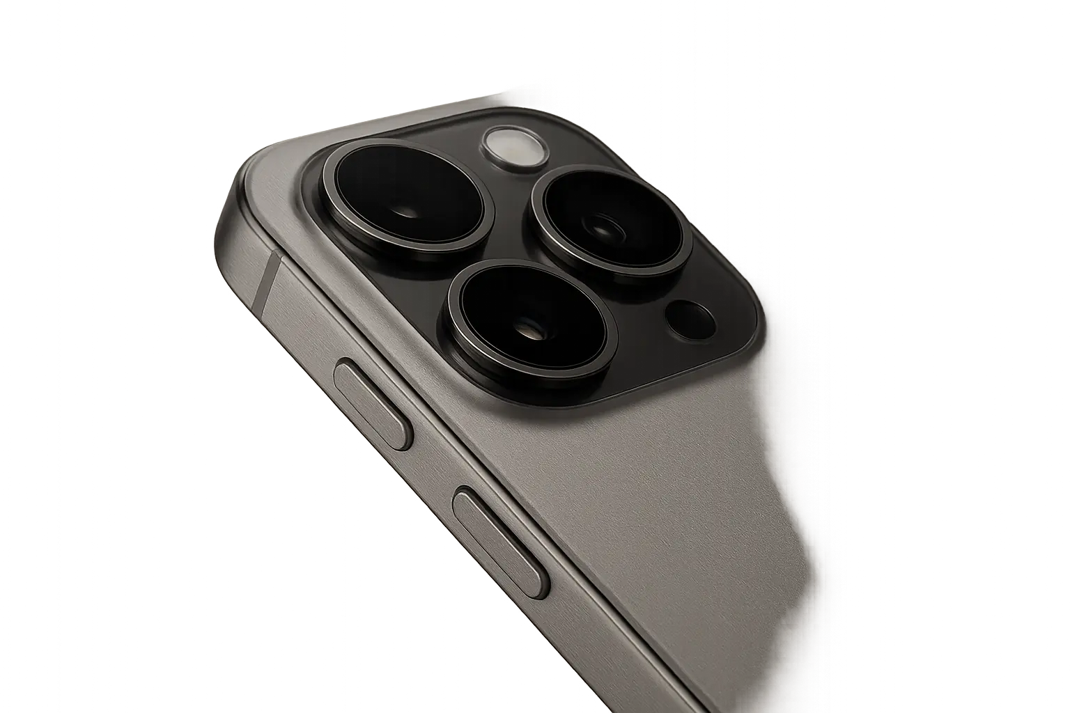 iPhone 15 Pro titanium construction and camera system