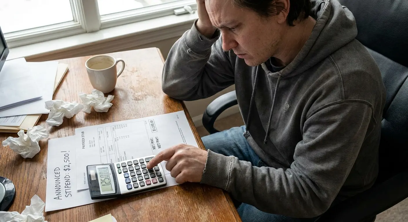 Tax implications reducing stipend value
