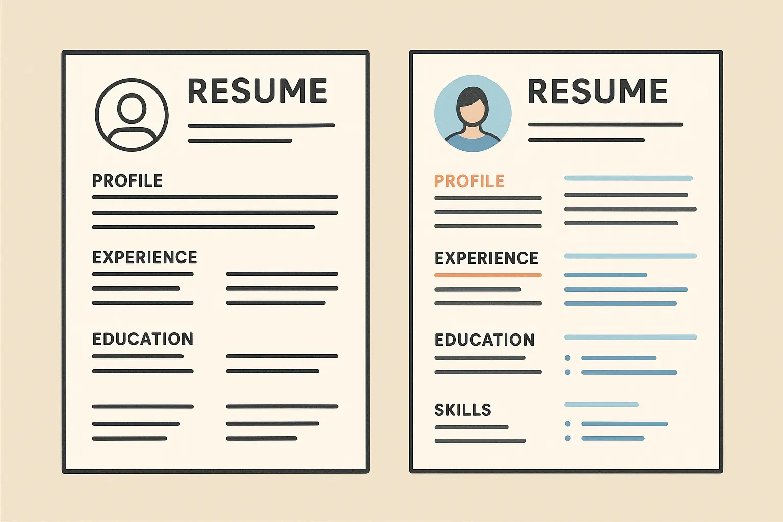 Professional resume template examples