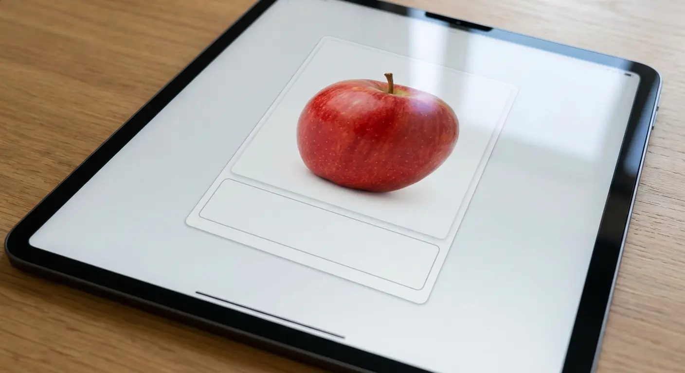 Digital flashcards on a tablet