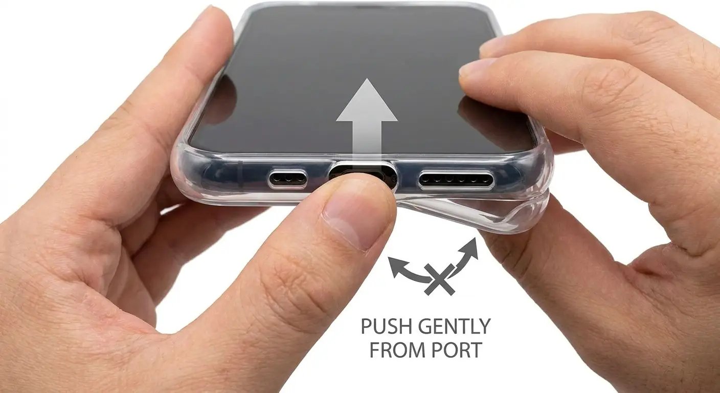 Proper phone case installation technique