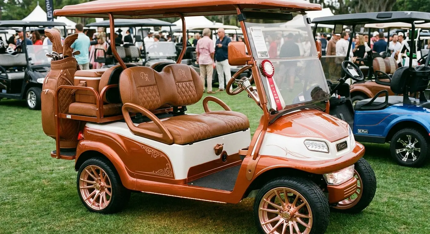 Custom-built luxury golf cart
