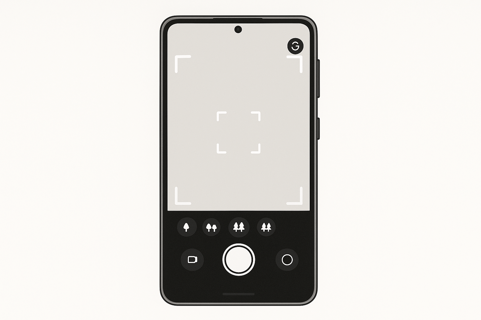 Samsung Galaxy phone displaying advanced camera interface