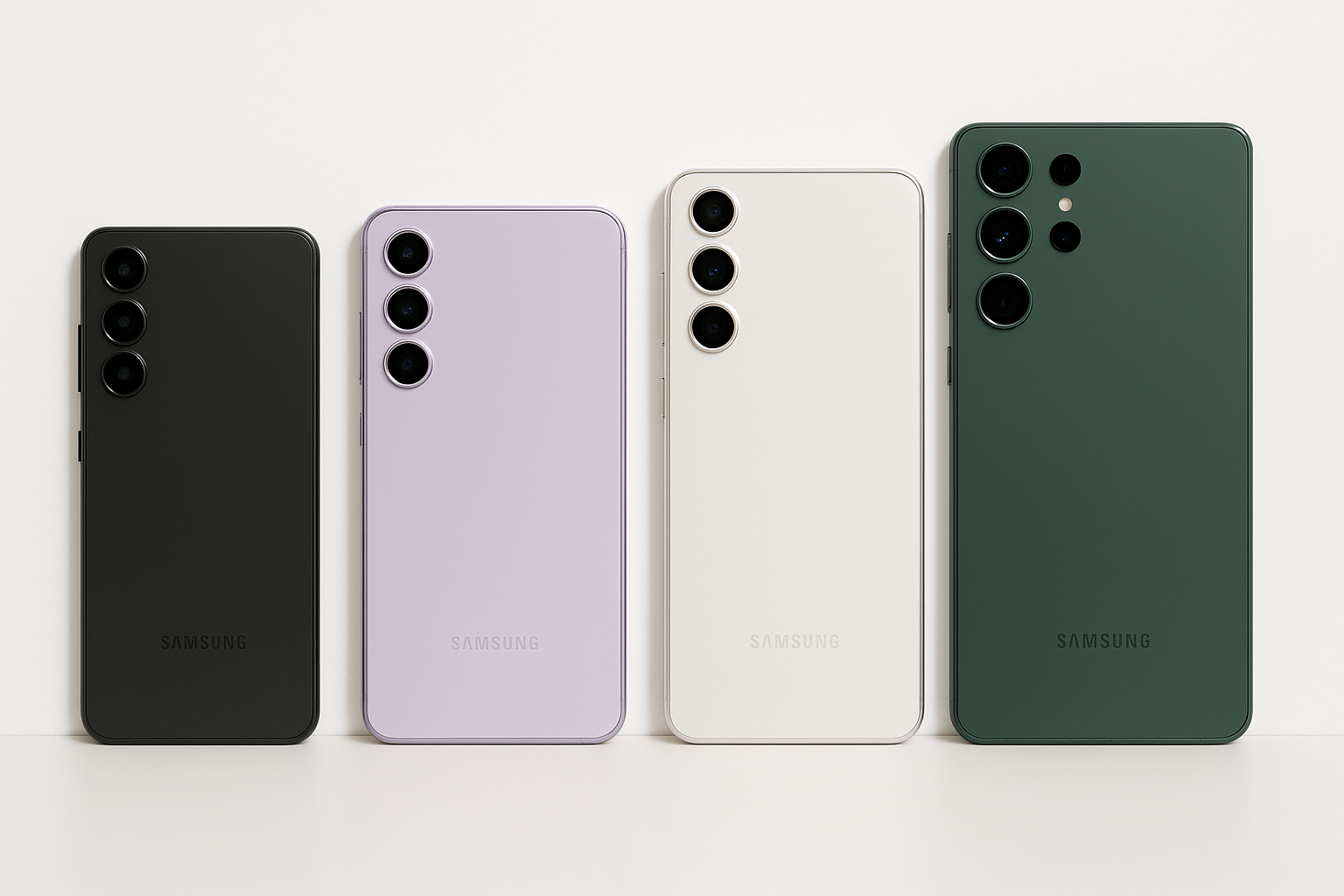 Samsung Galaxy phone lineup comparison