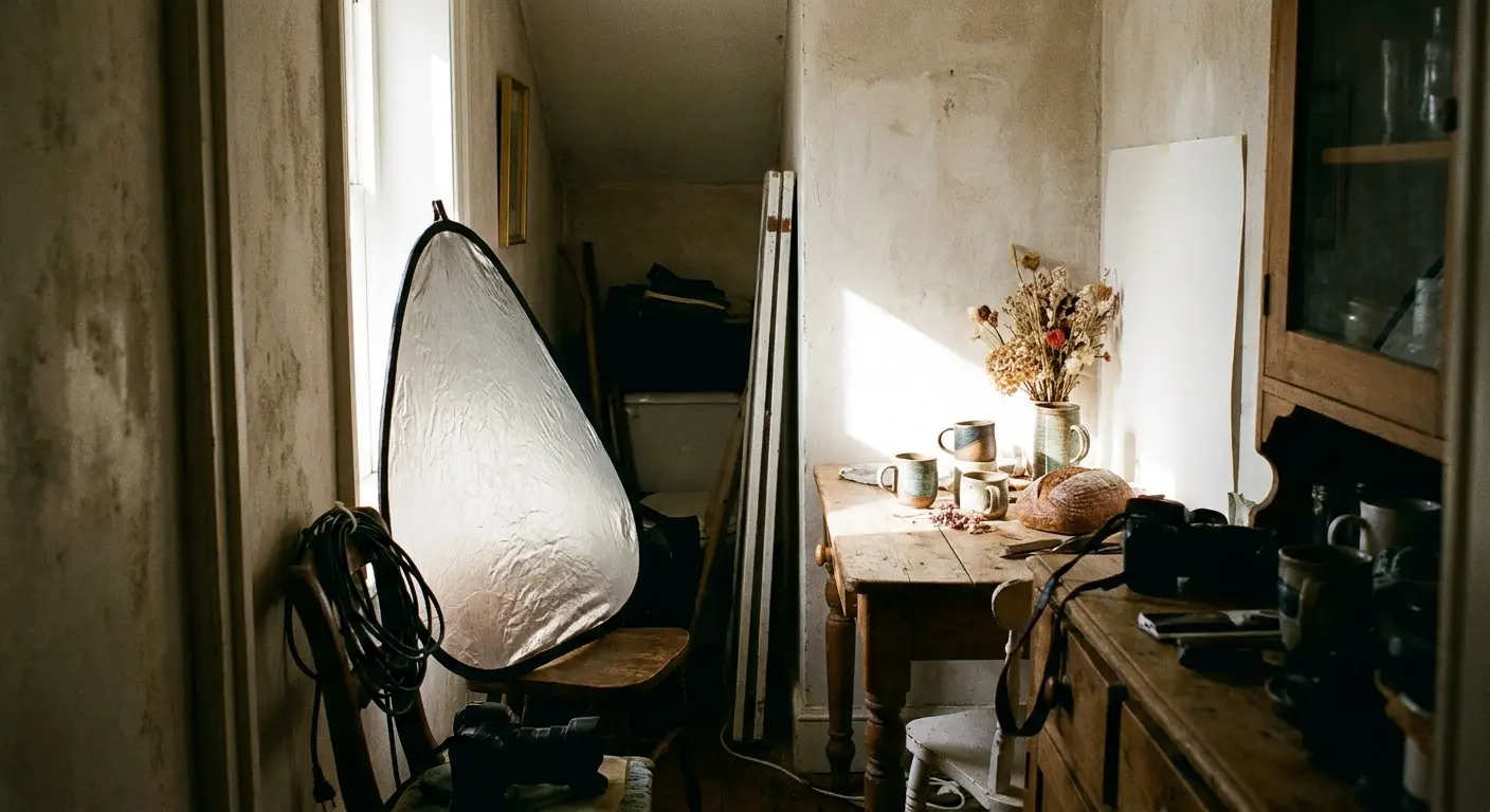 Collapsible reflector with asymmetrical shape