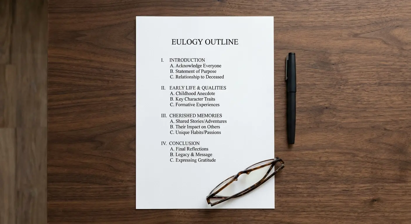 Narrative arc structure for a stepmom eulogy