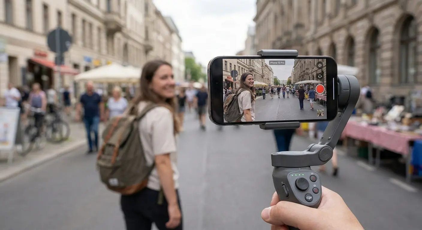 Mobile filming with stabilization equipment