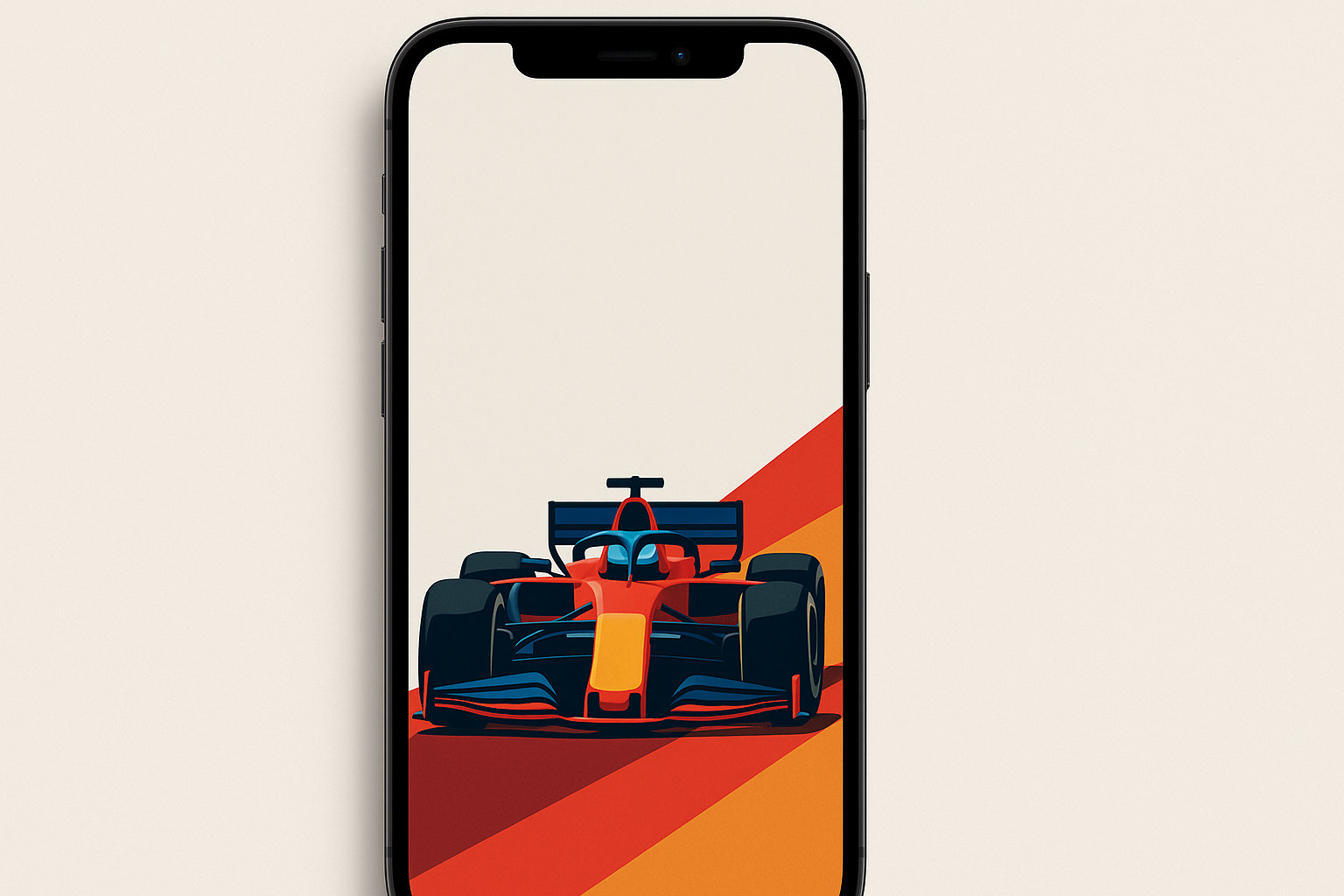 F1 racing cars on track with dramatic lighting