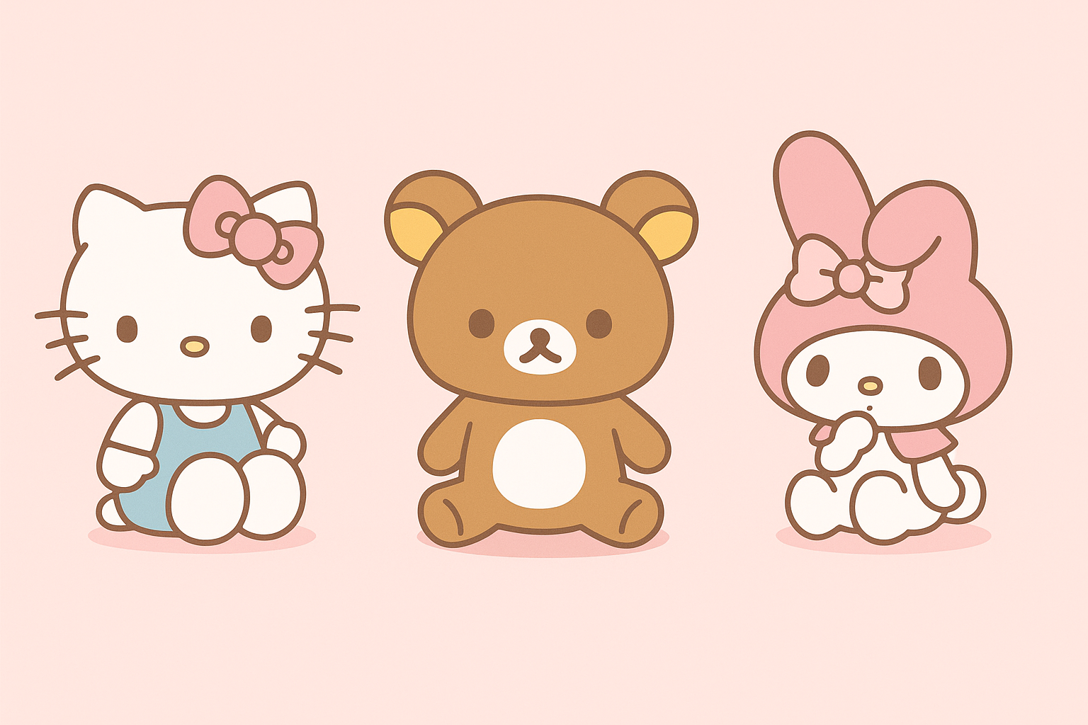 Classic kawaii character wallpapers collection