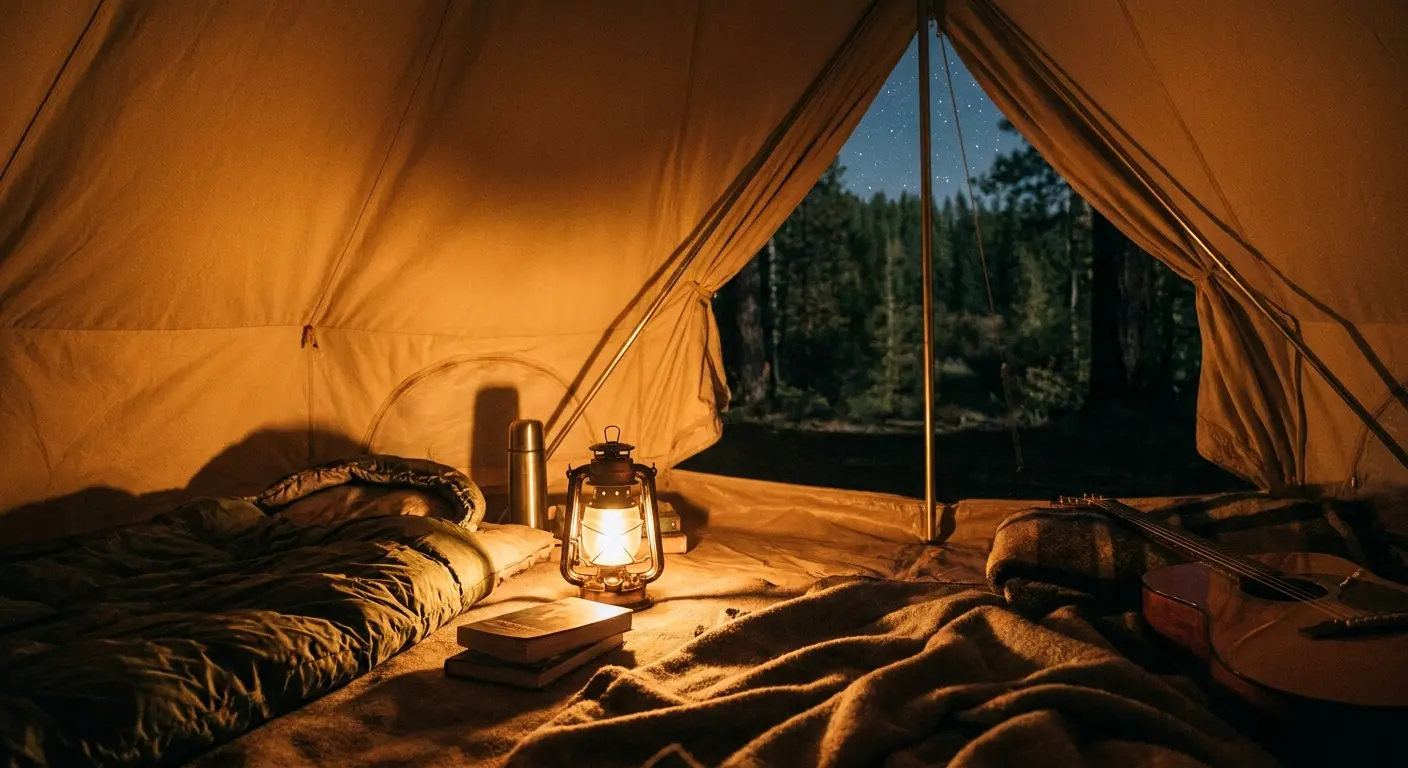 LED lantern with warm light setting