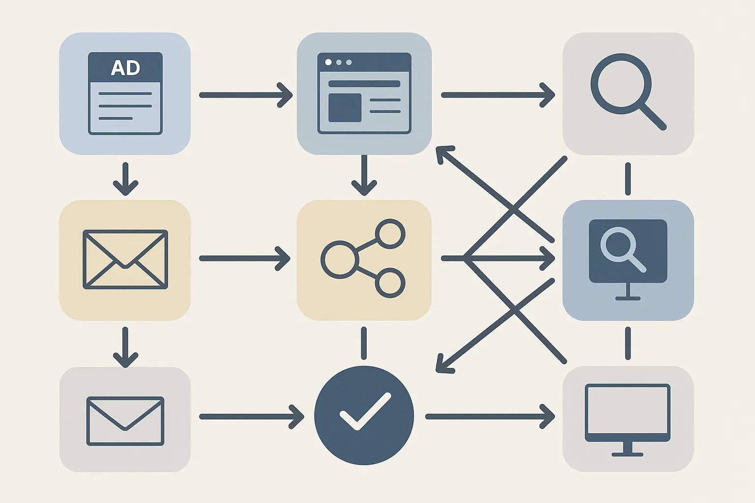 Multi-channel attribution modeling visualization