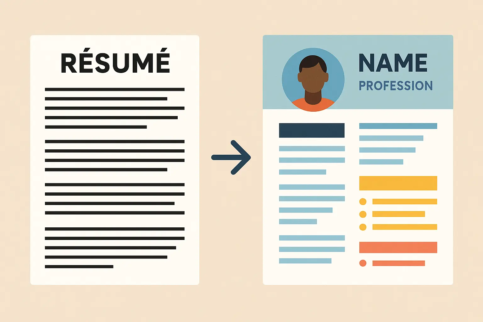 Modern resume template design principles
