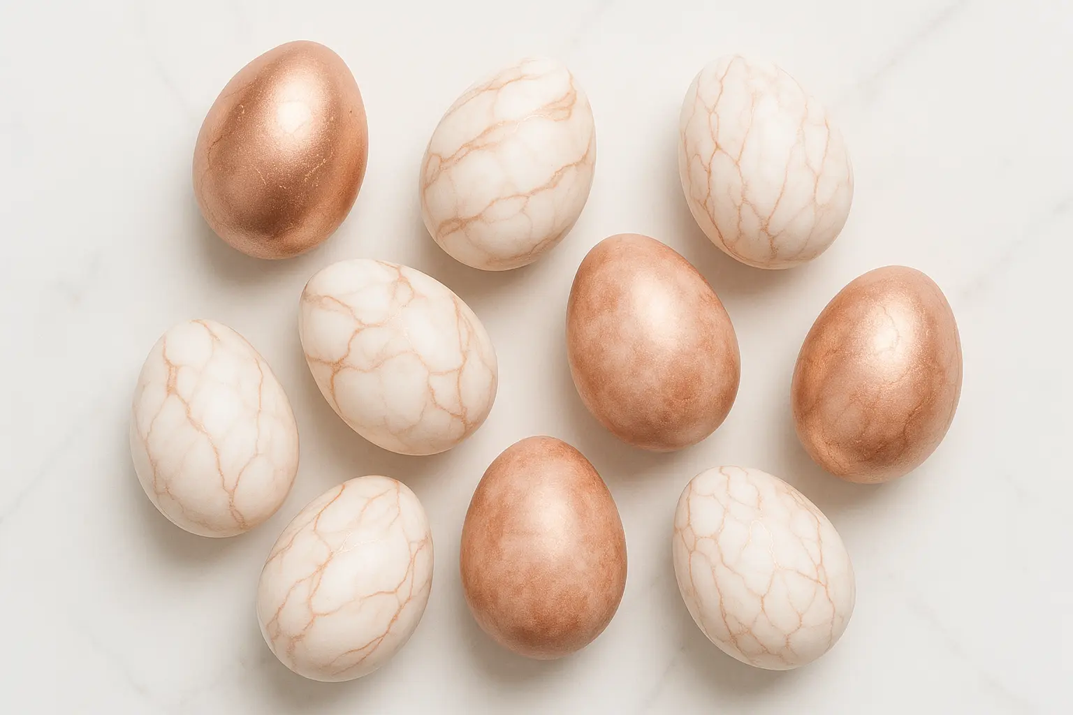 Sophisticated marble-textured Easter egg wallpaper design
