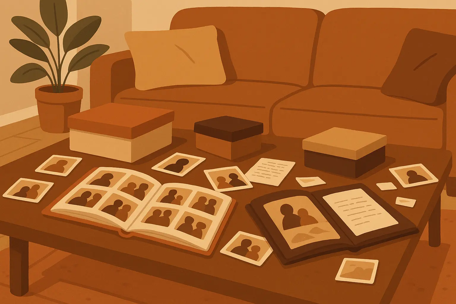 People sharing memories and laughing together at memorial service