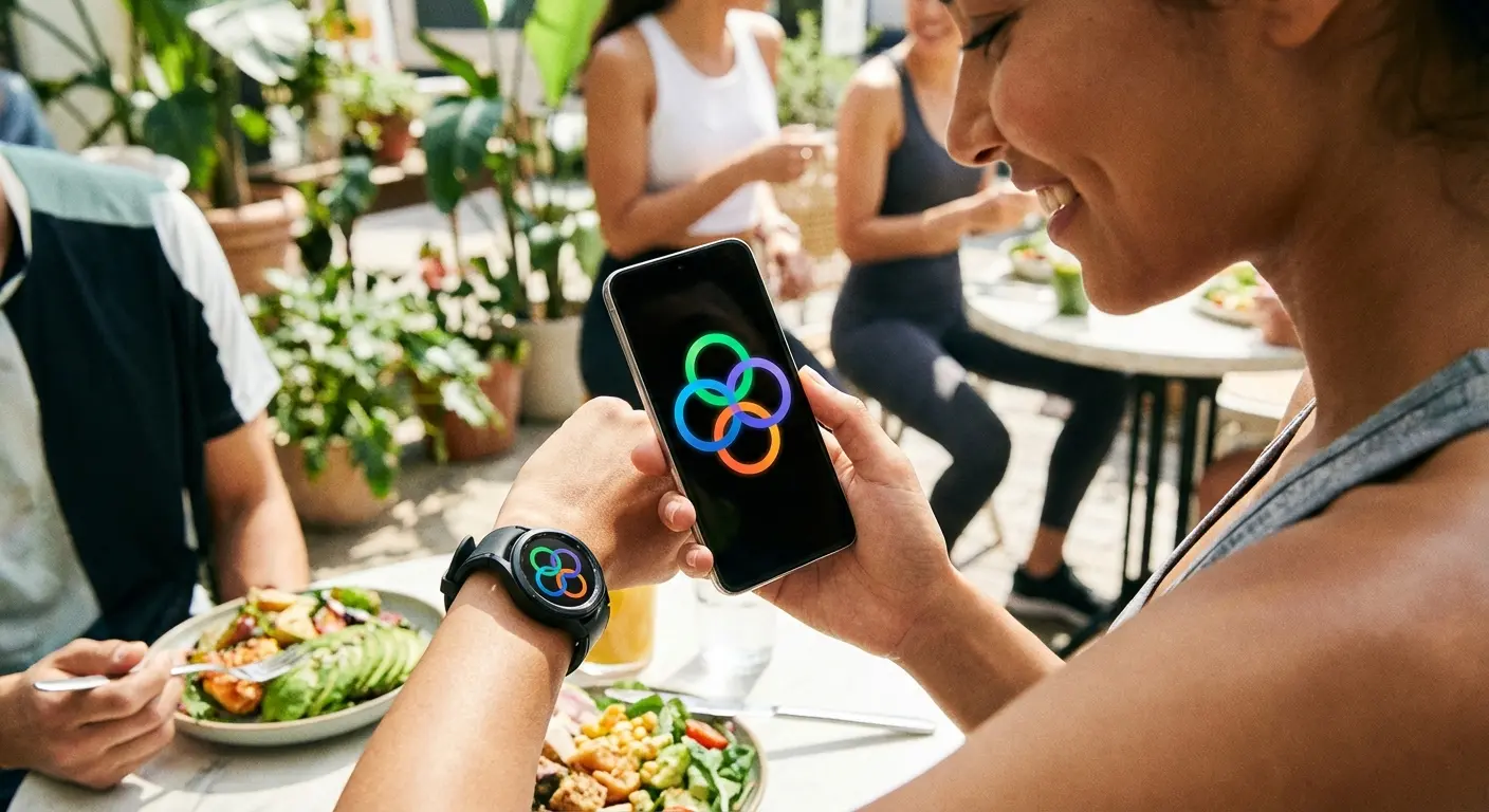Samsung Health dashboard showing fitness metrics