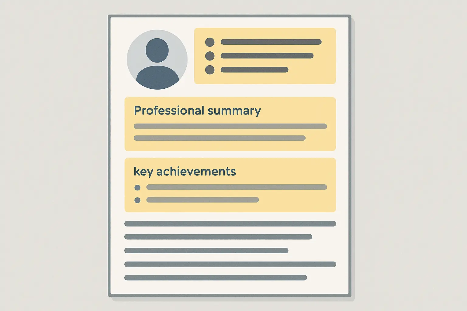 Resume first page optimization