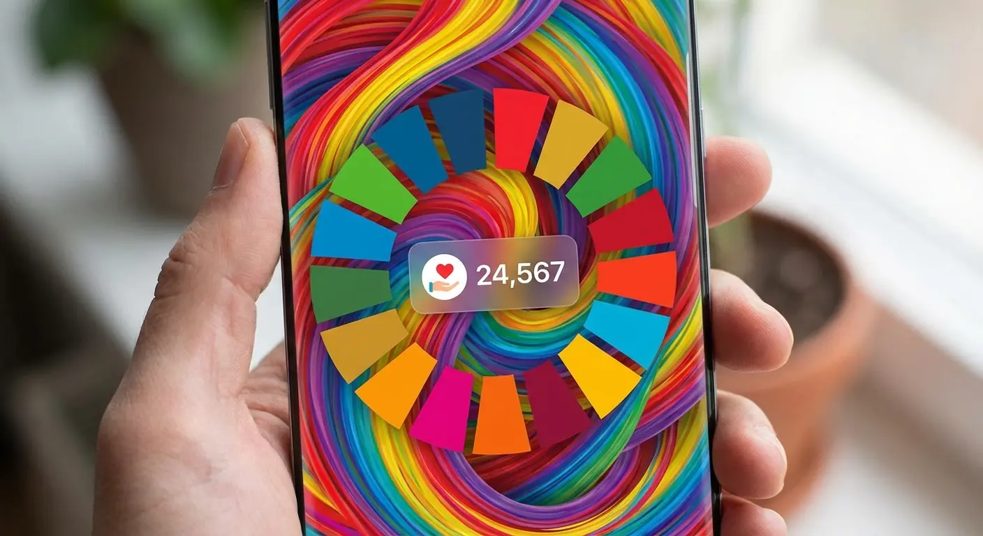 Samsung Global Goals charity app interface