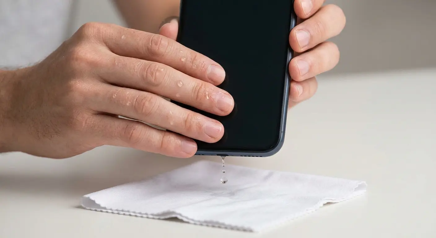 Emergency water damage response steps for phones
