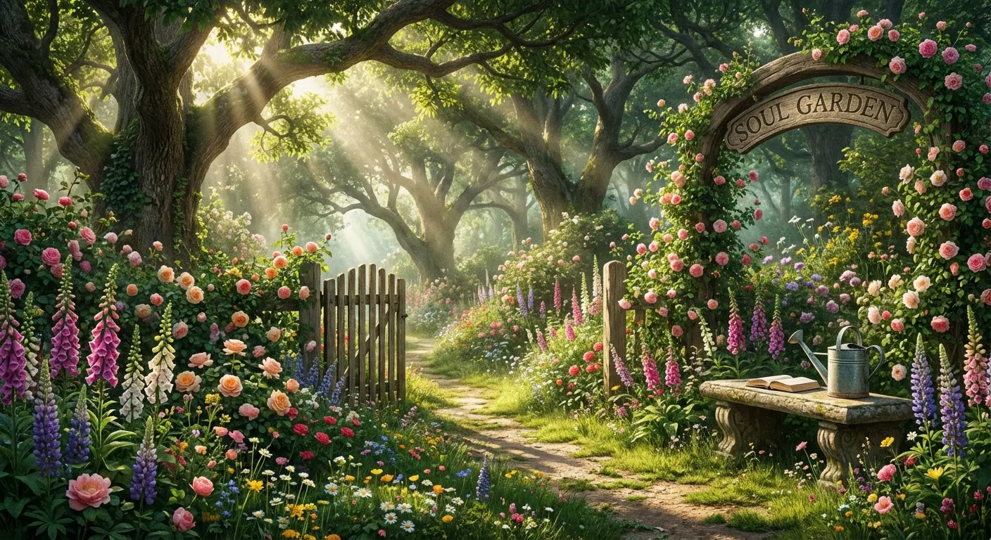 Seedlings growing in a garden symbolizing an aunt's legacy