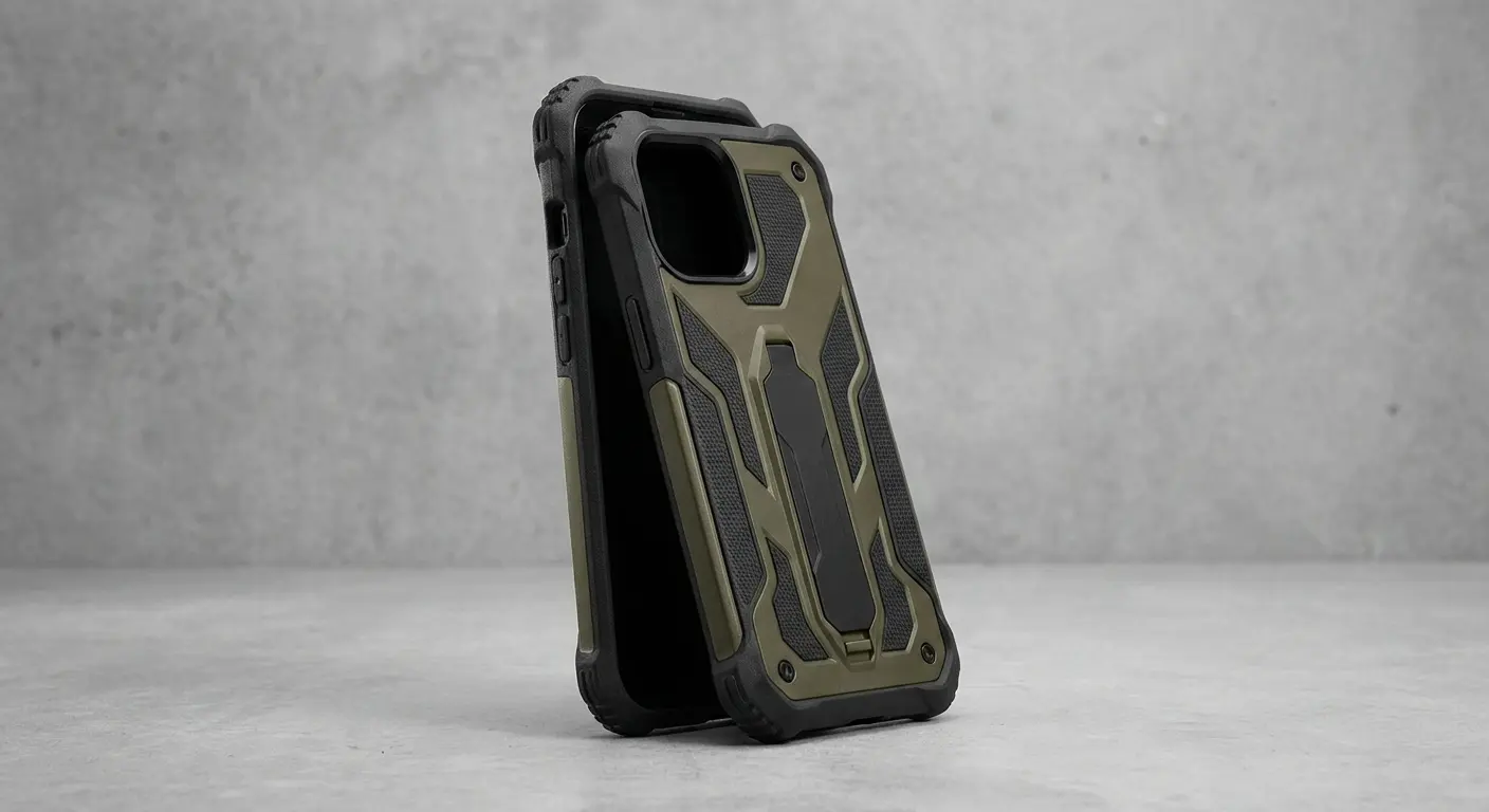 Rokform integrated case protection system showing screen protector compatibility