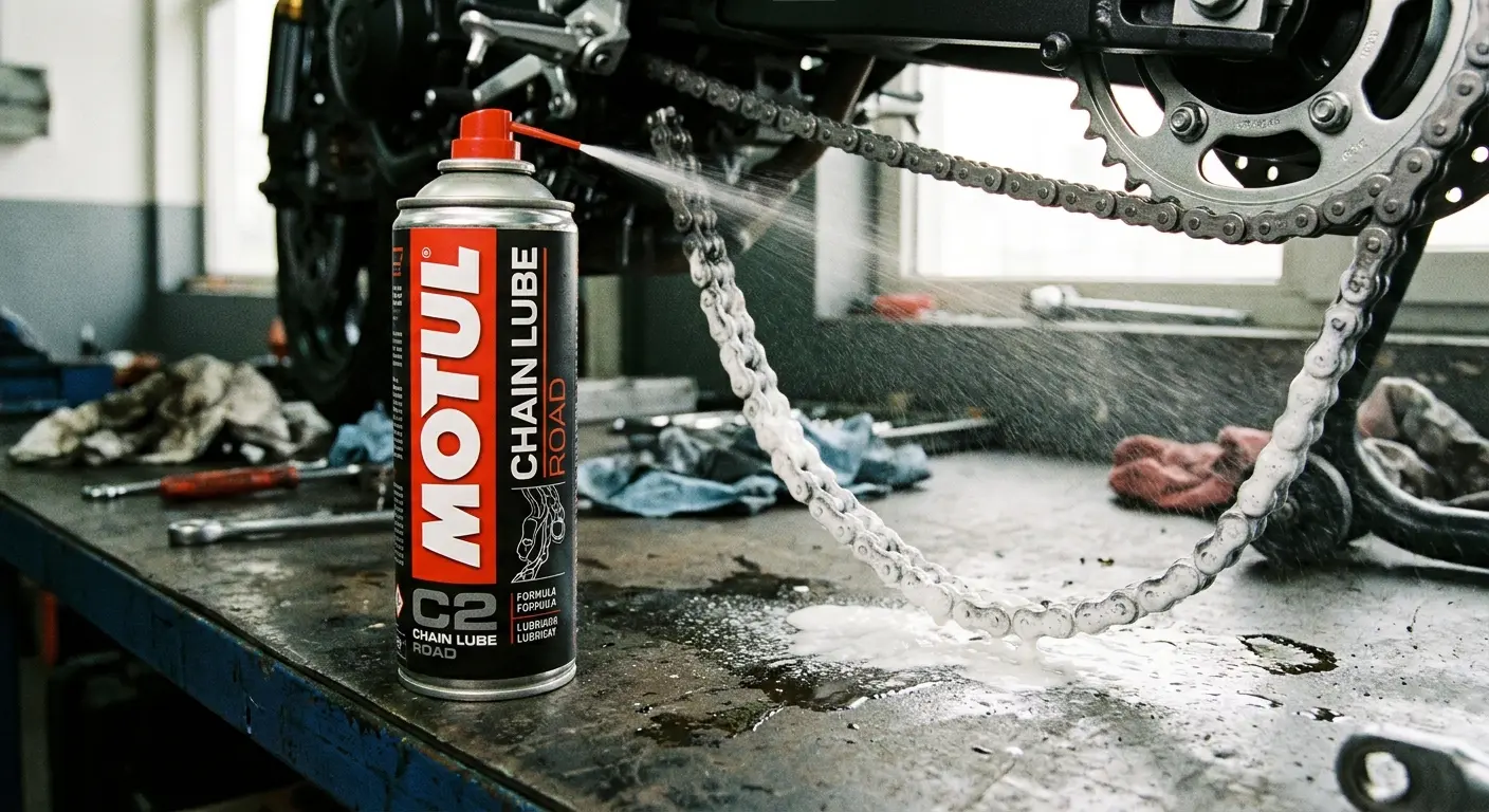 Motul C2 Chain Lube Road application