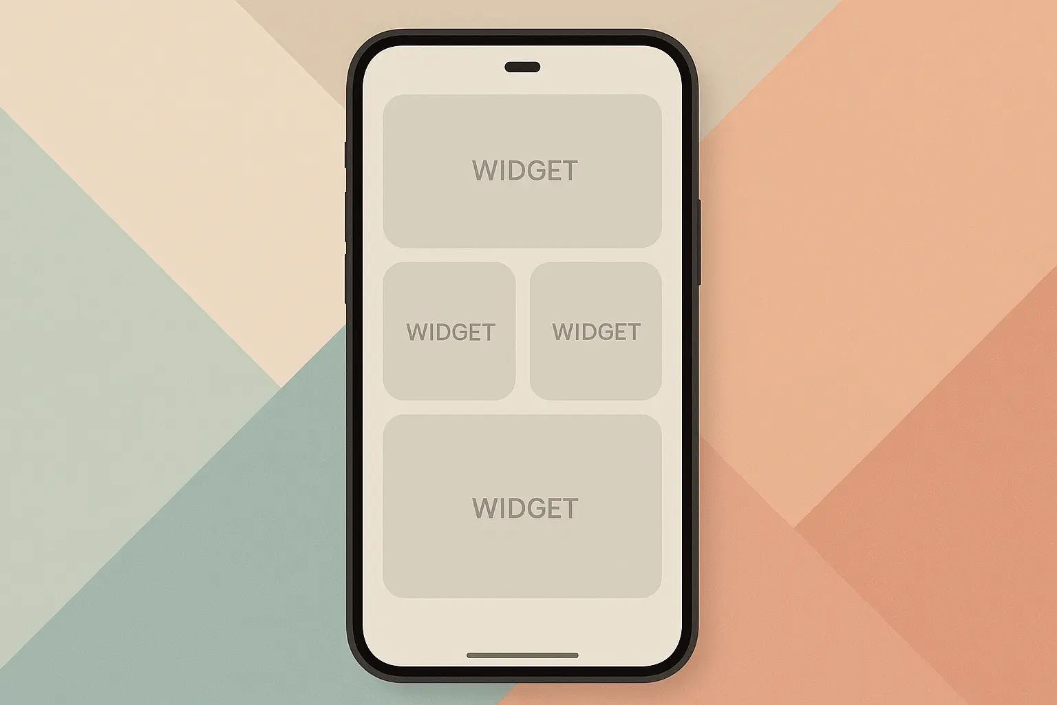 Widget integration with minimalist wallpaper design