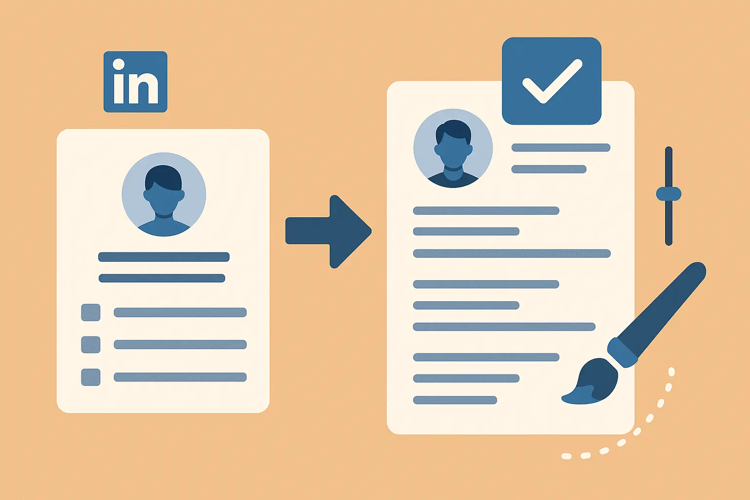 LinkedIn resume builder interface
