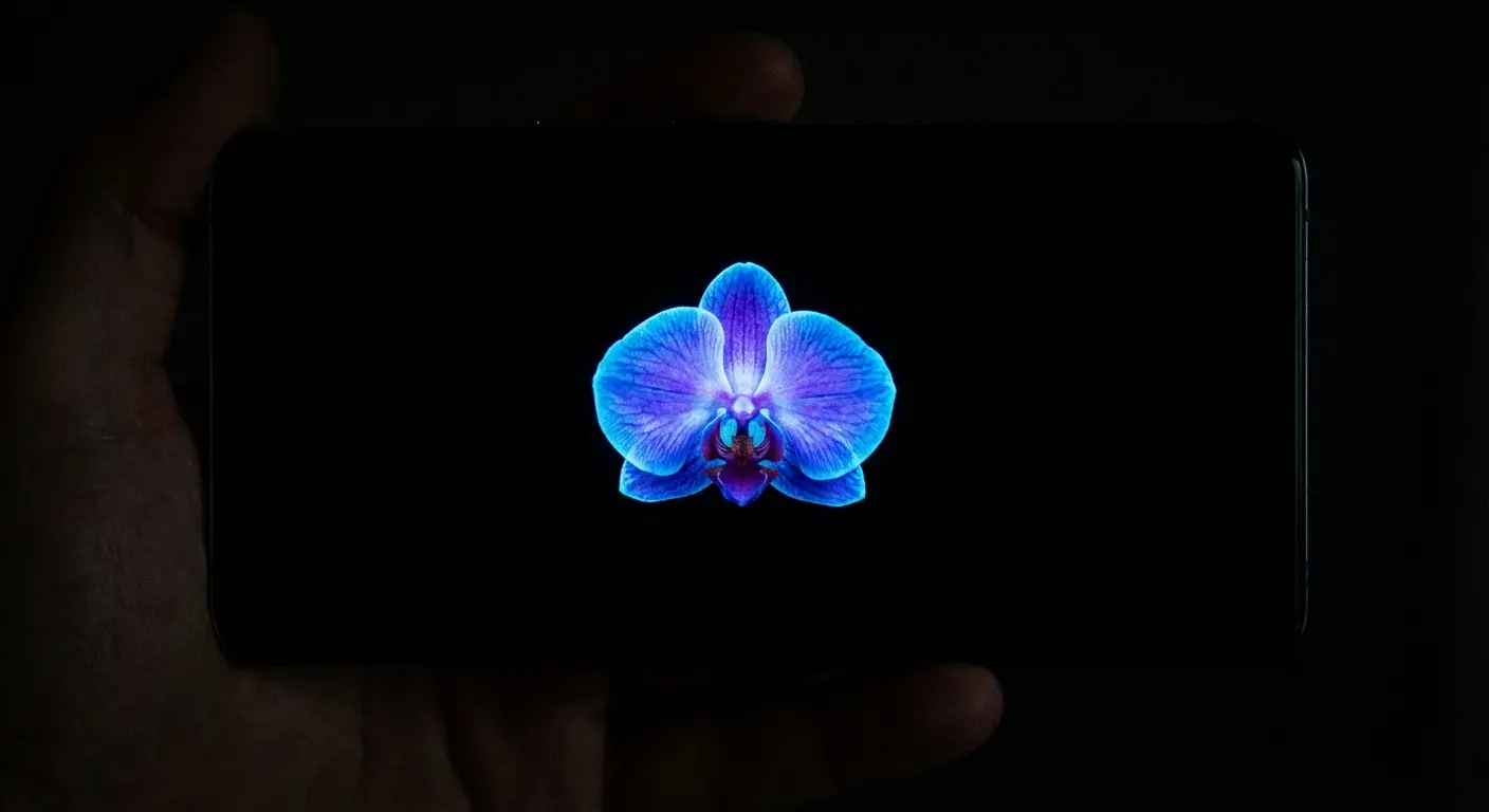 OLED friendly wildflower wallpaper with dark background