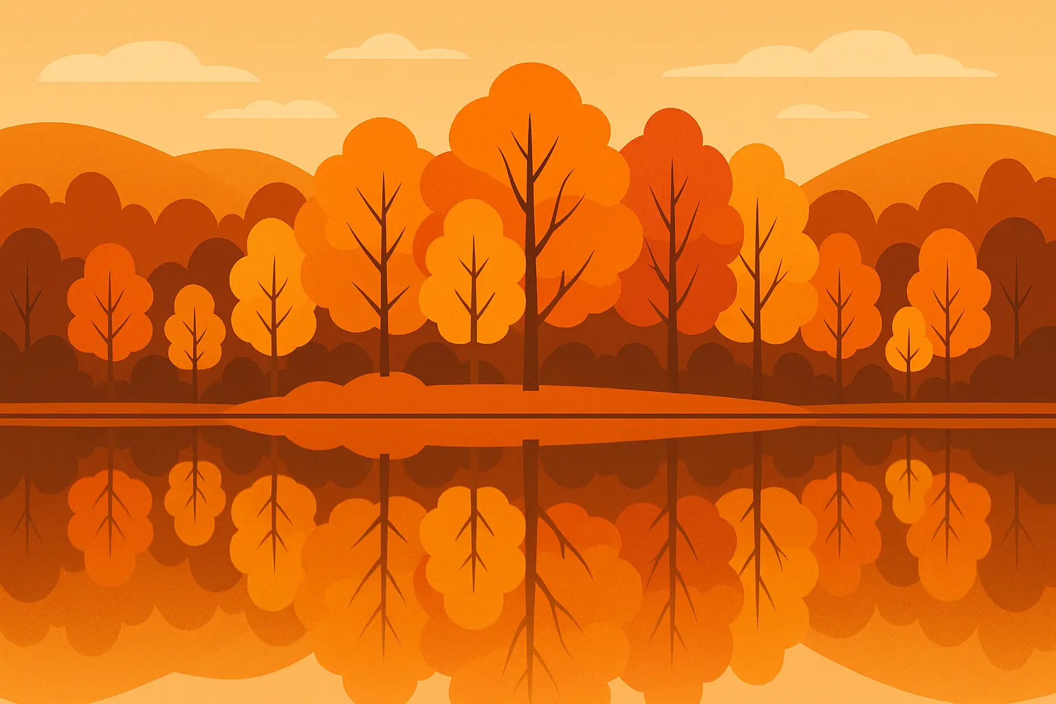 Misty mountain valley autumn landscape wallpaper