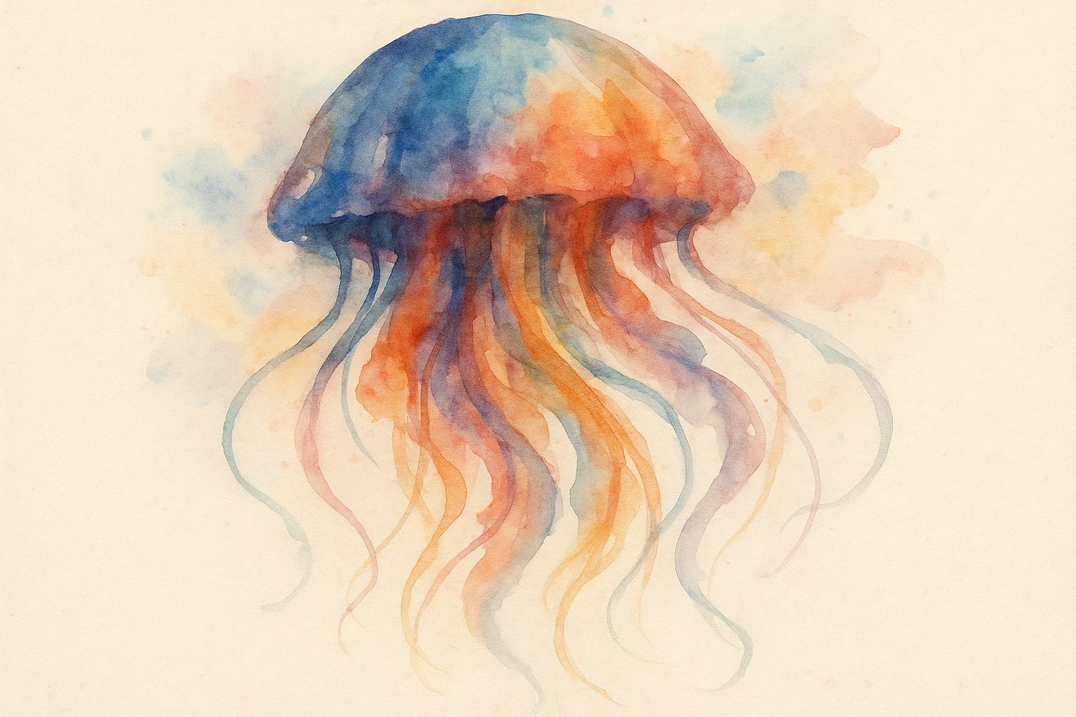 Digital art jellyfish wallpaper