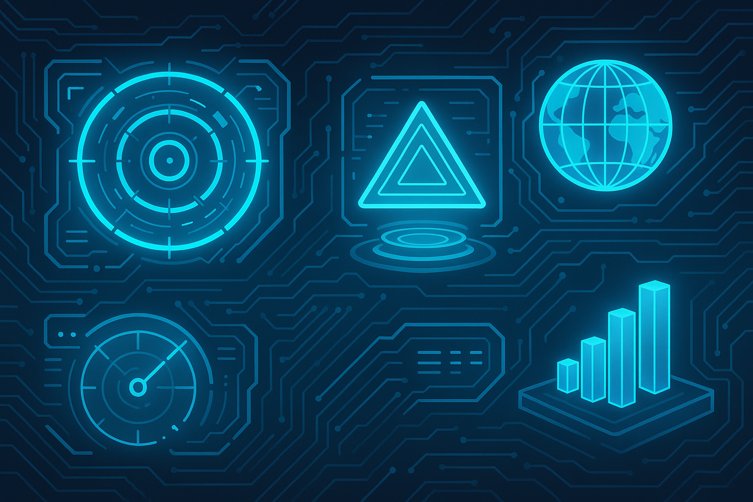 Alien technology interface wallpaper