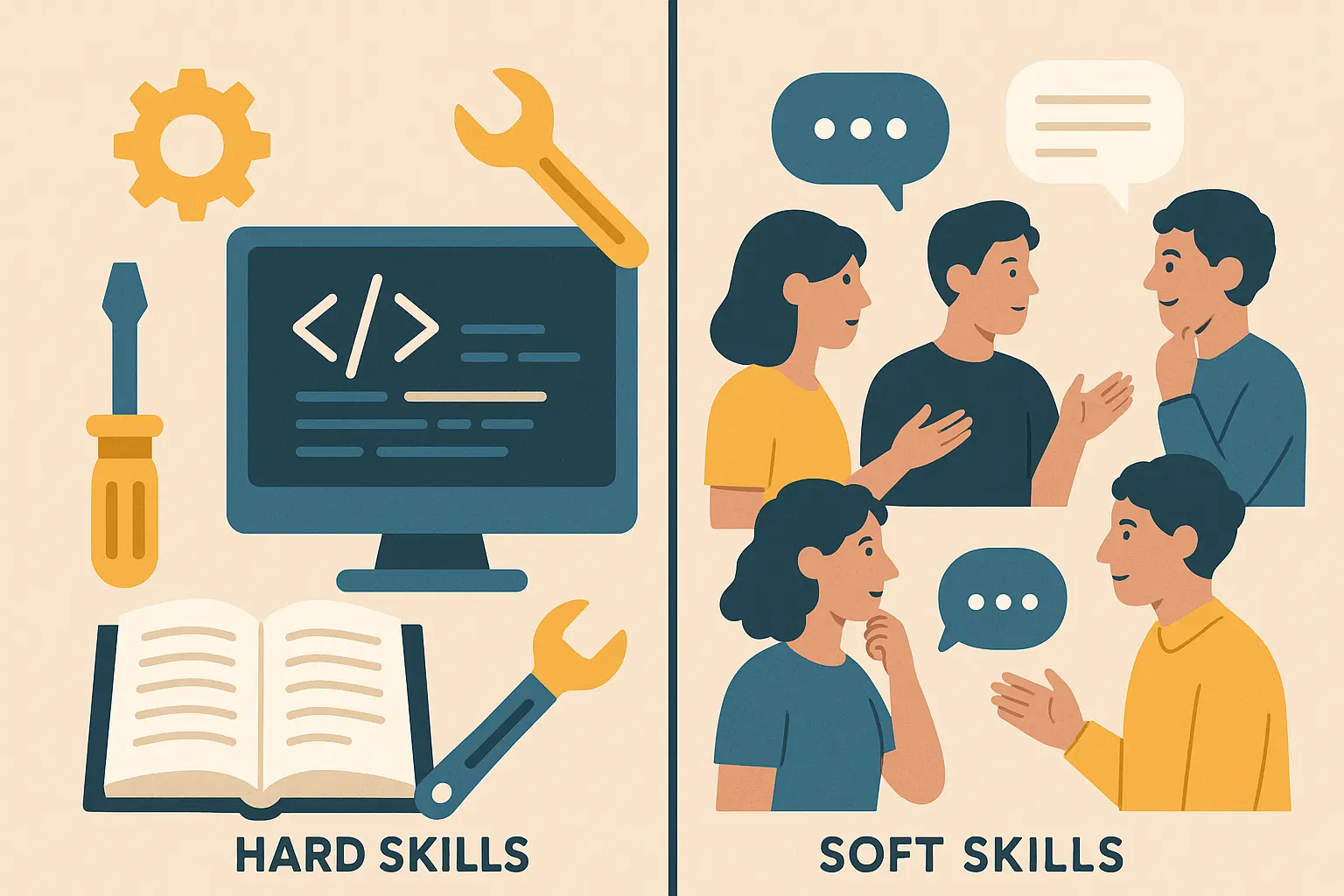 Technical competencies vs interpersonal abilities comparison