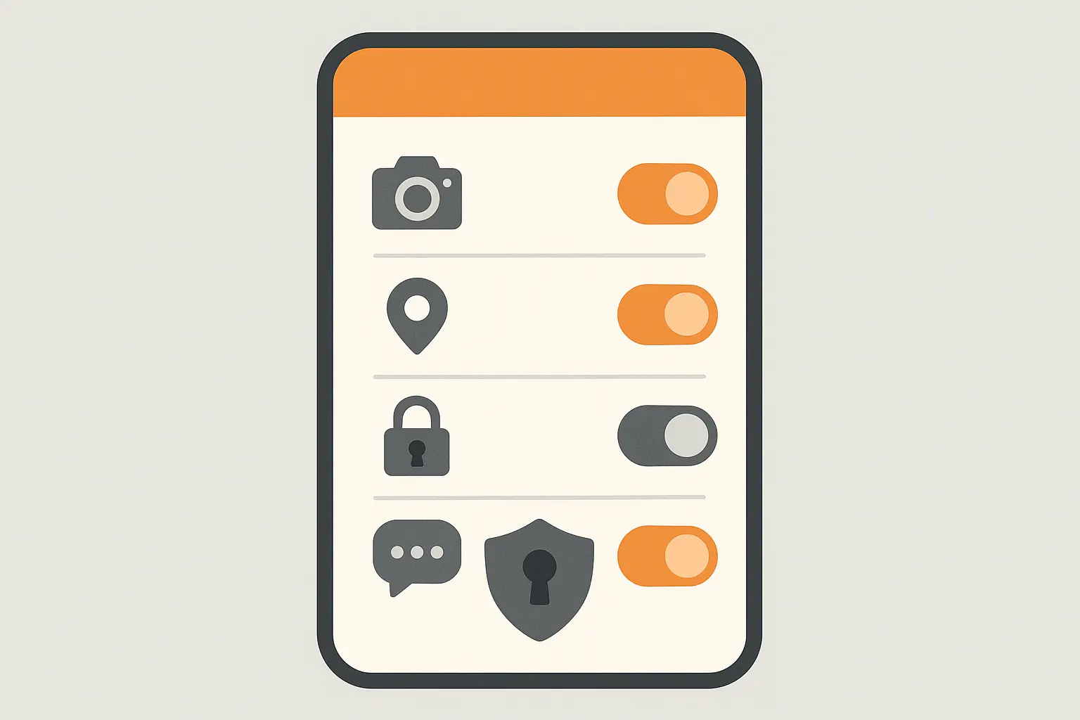 App permissions management interface