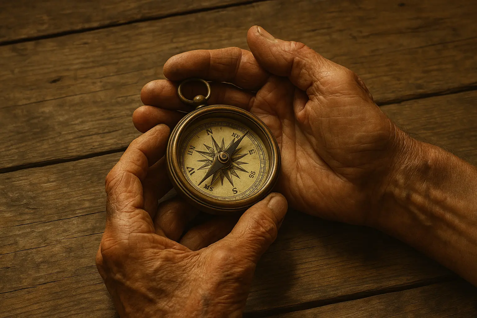 Wise grandfather sharing life lessons