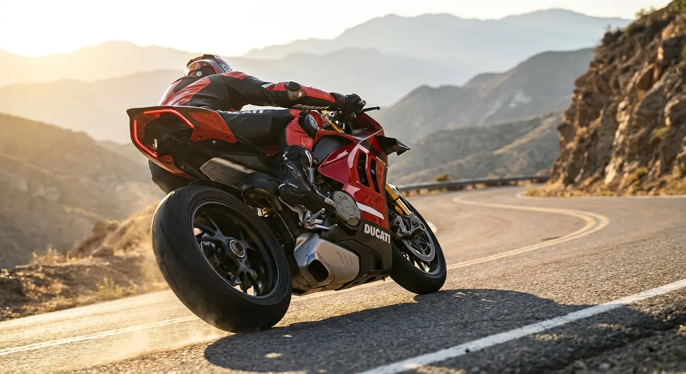 Hypersport radial tire on sport bike