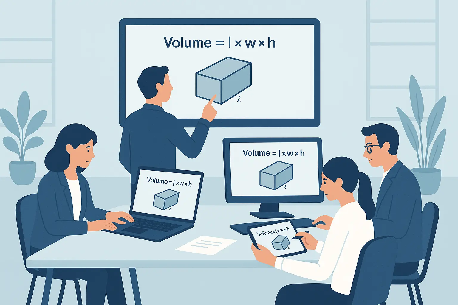 Volume calculator team collaboration features