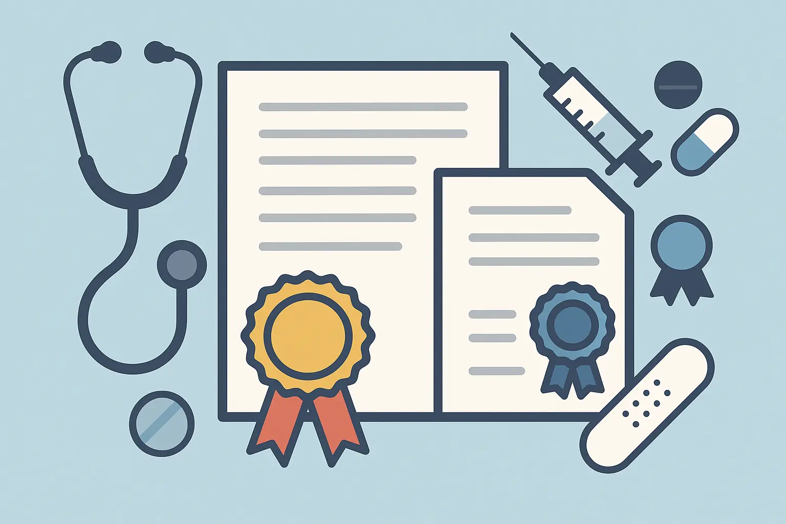 Ultrasound certification documents and credentials