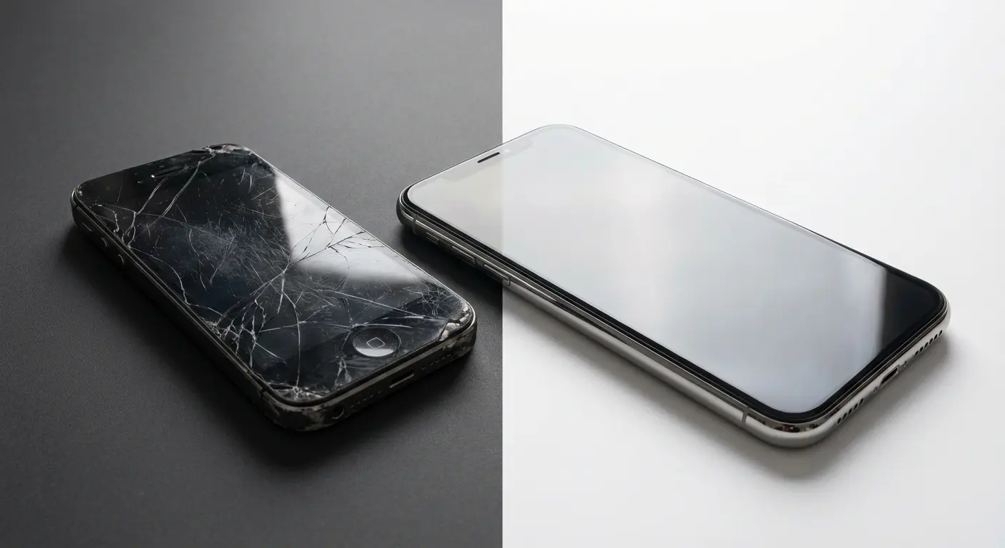 Old phone versus new phone comparison