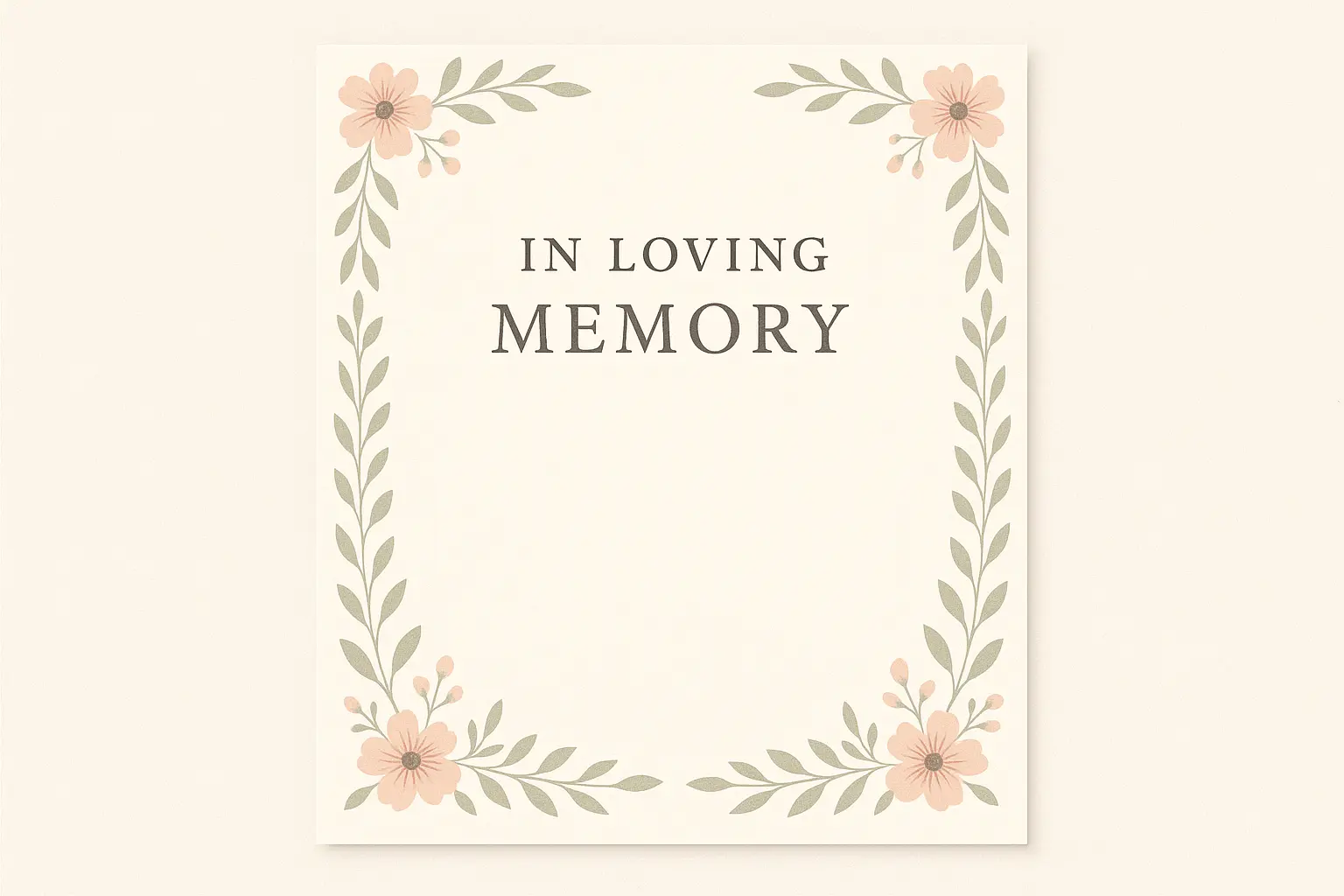 Memorial cards and keepsakes with meaningful quotes