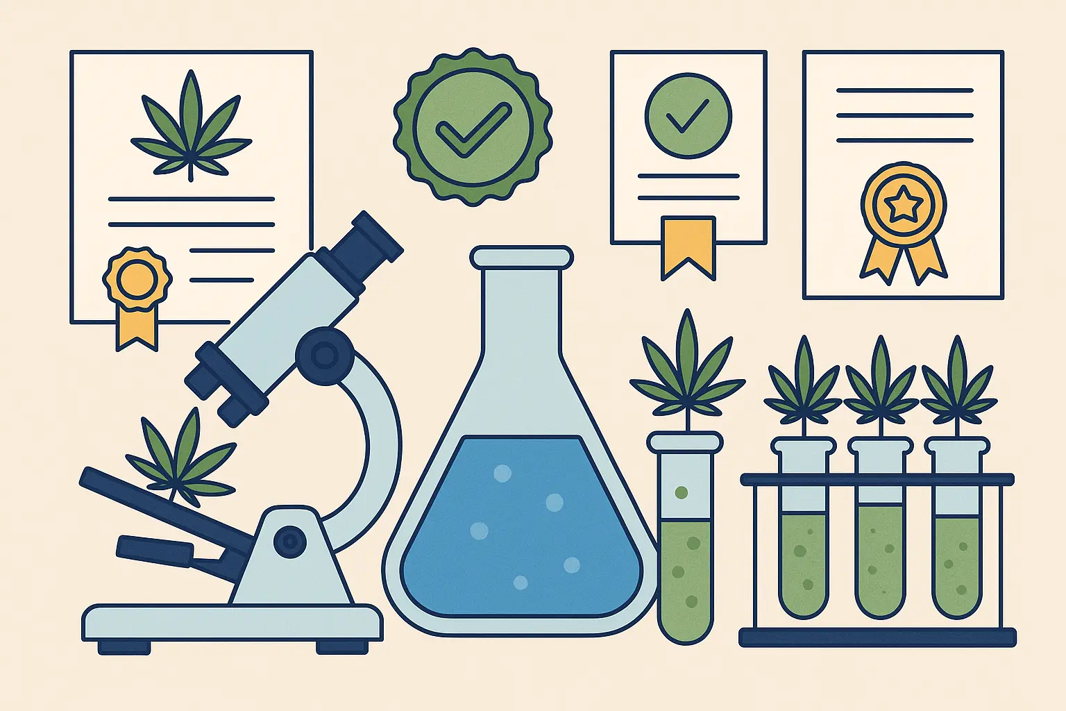 Cannabis lab testing certificate and quality control