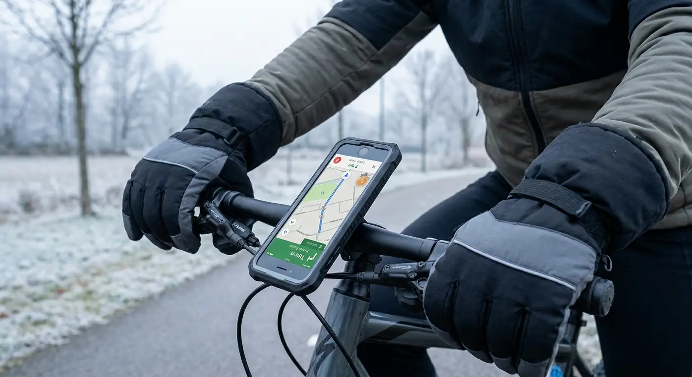 Phone mounting system eliminating glove compromise