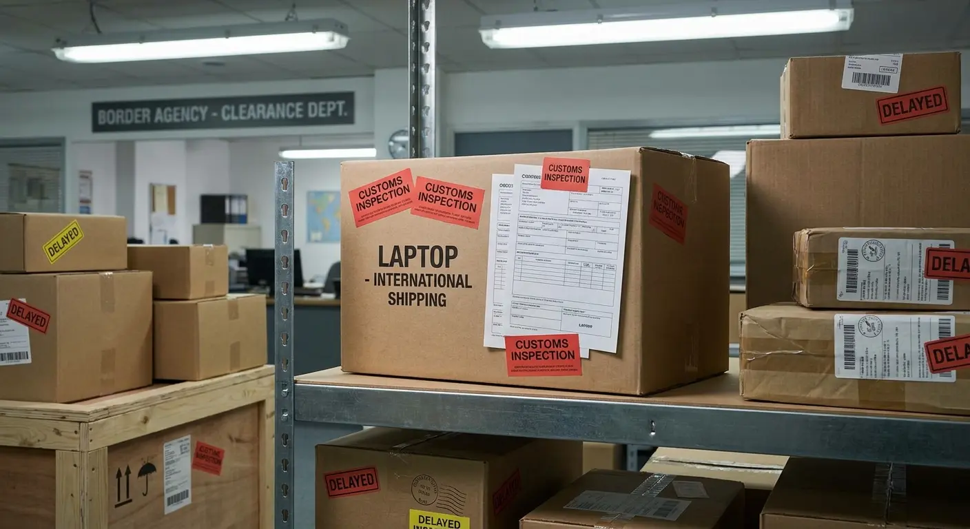 Laptop stuck in customs warehouse