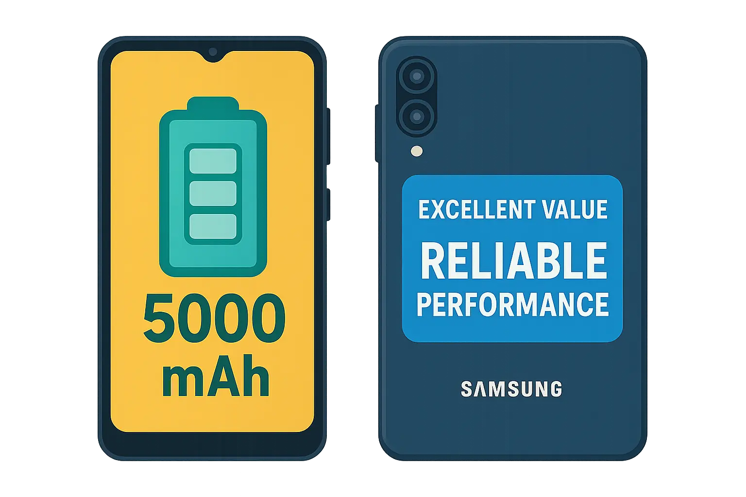 Samsung budget phone collection showing affordable options