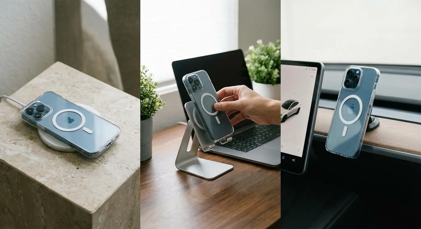 Integrated magnetic phone accessory ecosystem