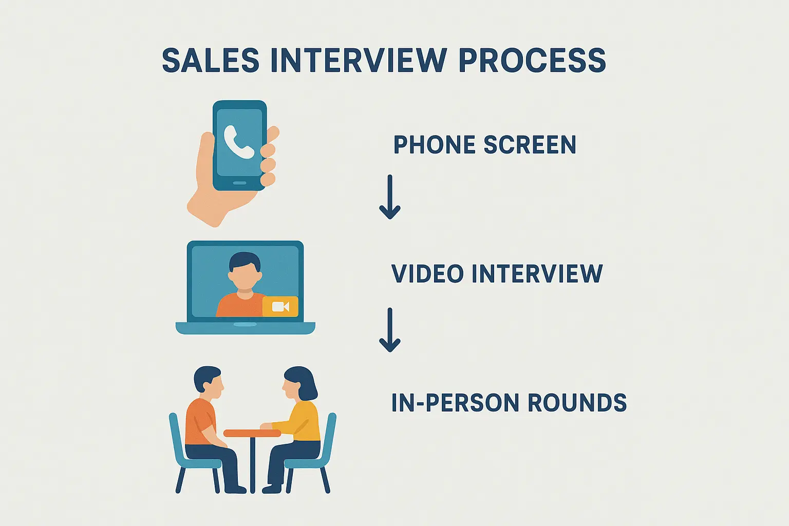 Multi-stage sales interview process