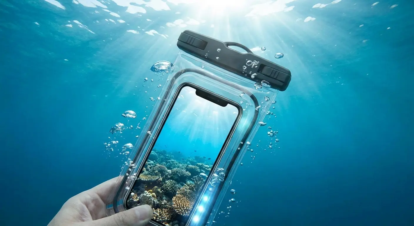 Waterproof phone case with sealed ports