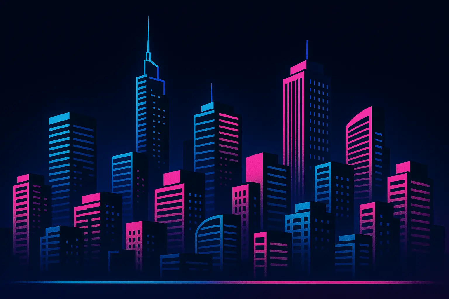 Tokyo street scene nail art with neon signs and urban anime-inspired elements
